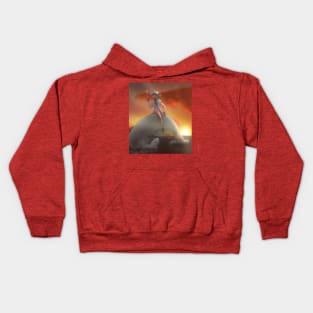 Jerome Riding Whale into Sunset! Kids Hoodie